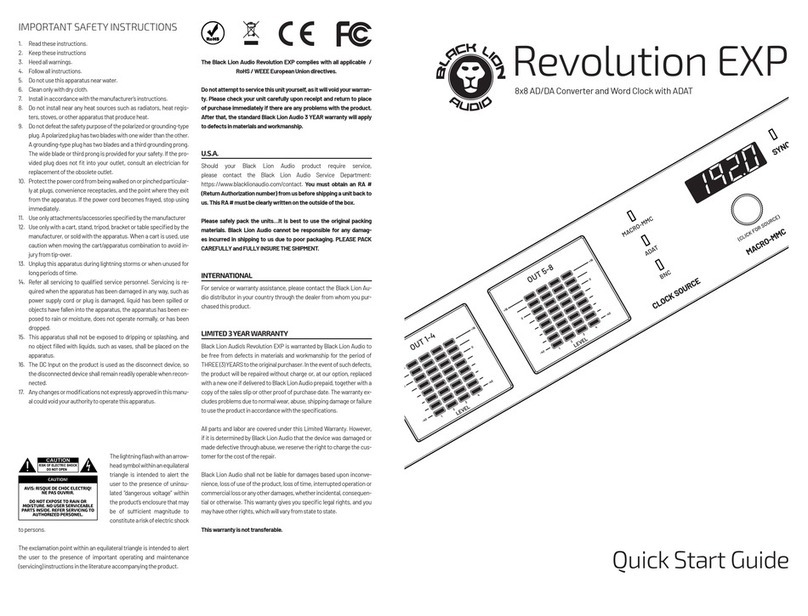 Black Lion Audio Revolution EXP quick start guide