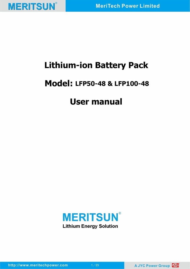 JYC Power Group MeriTech Meritsun LFP50-48 user manual
