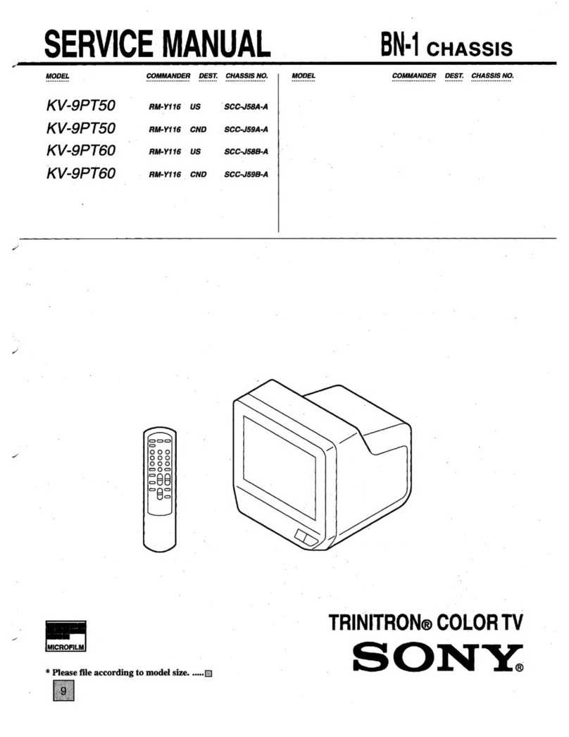 Sony KV-9PT50 - 9" Trinitron Color Tv User manual Sony KV-9PT50 - 9" Trinitron Color Tv User manual