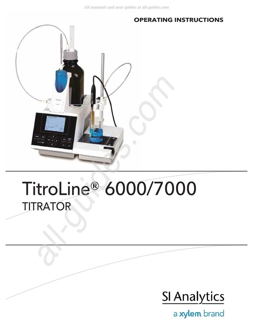 Xylem SI Analytics TitroLine 6000 operating instructions