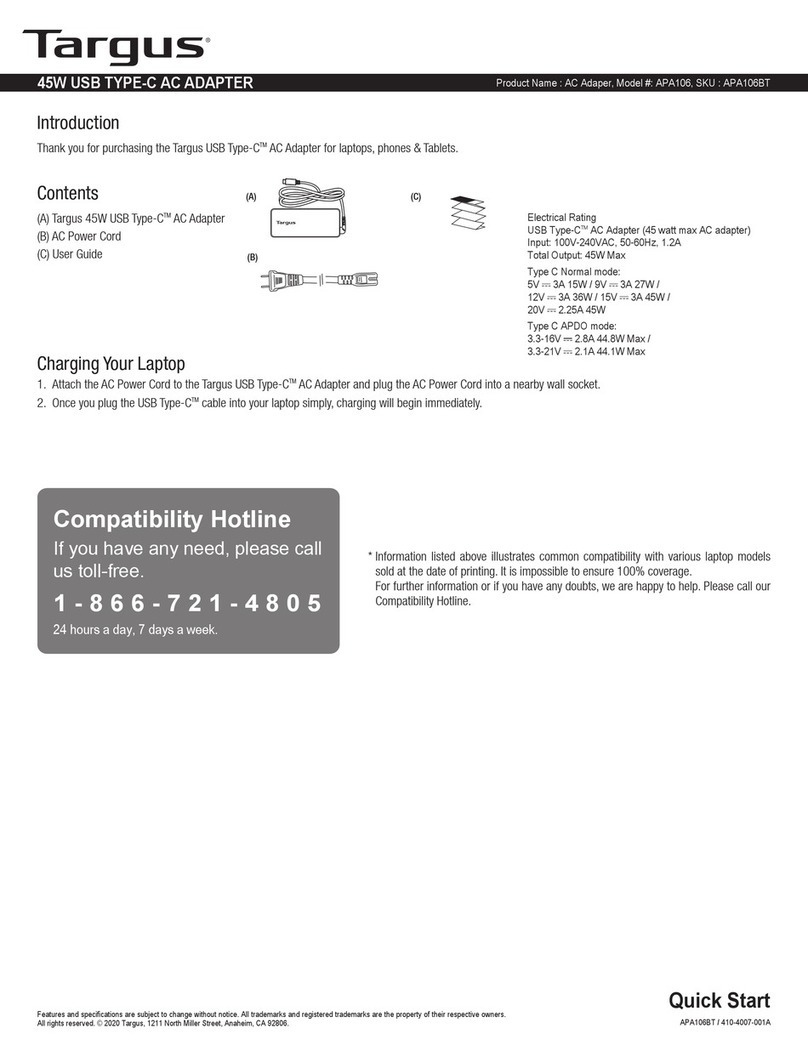 Targus APA106 User manual