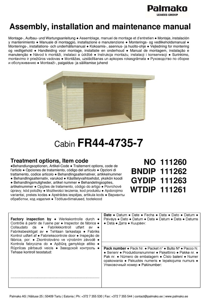 Lemeks Palmako FR44-4735-7 Assembly, installation and maintenance manual