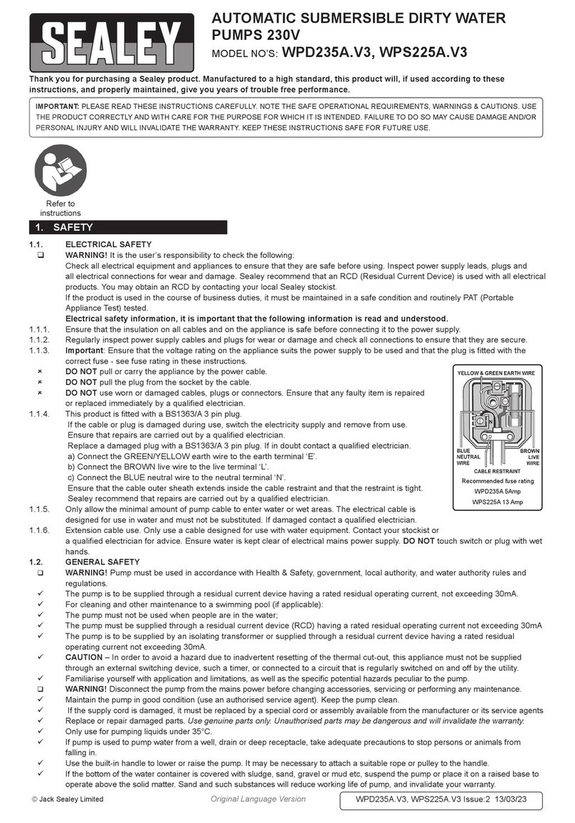 Sealey WPD235A.V3 User manual