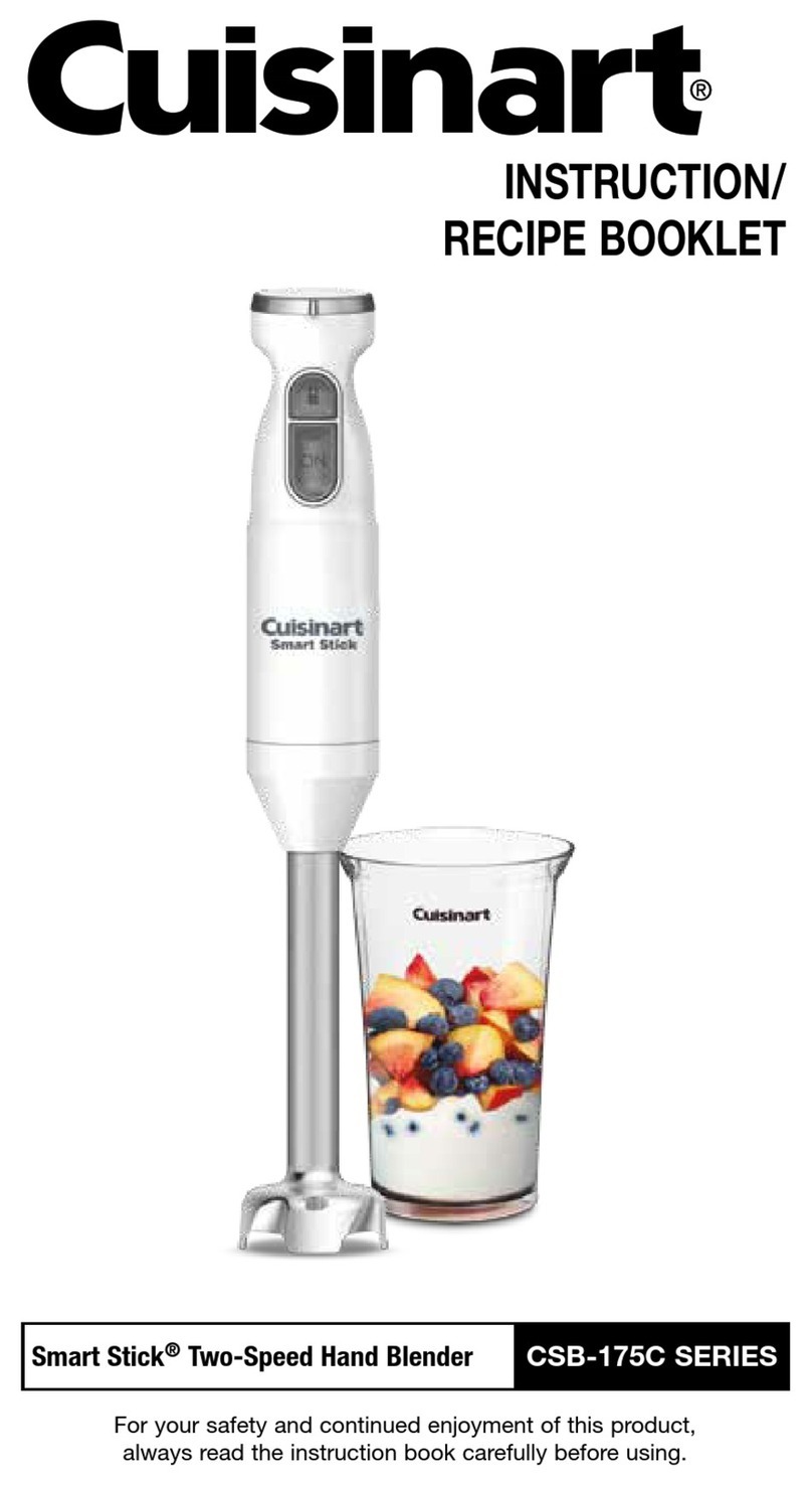 Cuisinart Smart Stick CSB-175C Series Instruction booklet