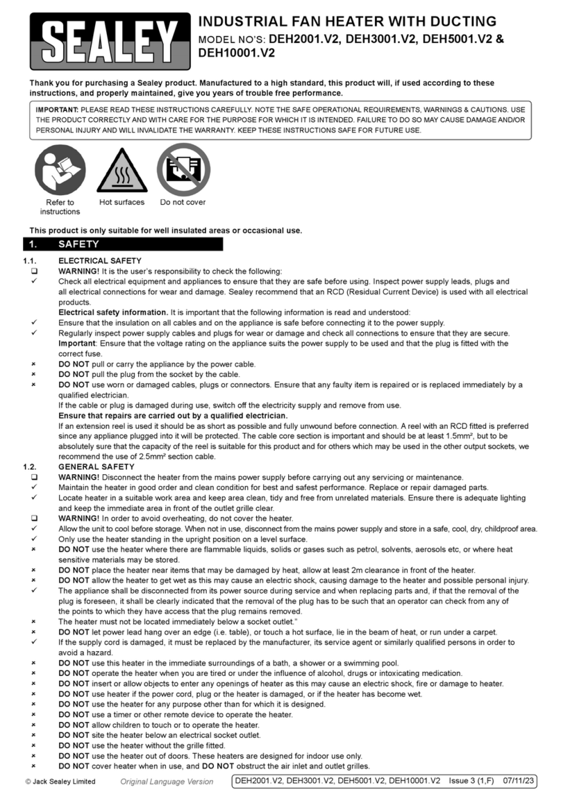 Sealey DEH2001.V2 User manual