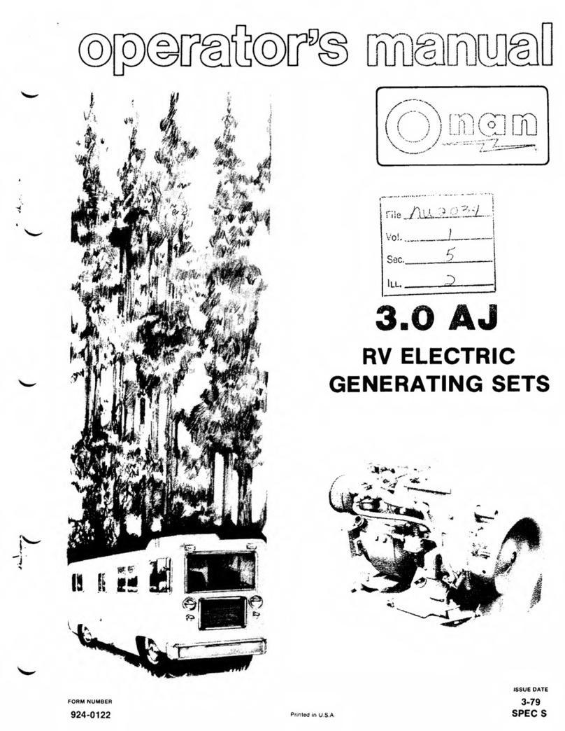 Onan 3.0 AJ User manual Onan 3.0 AJ User manual