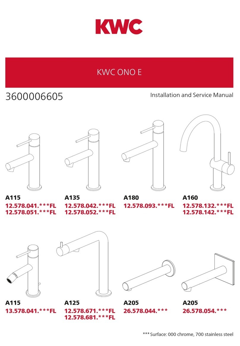 KWC ONO E A115 12.578.041.FL Series Installation and service manual