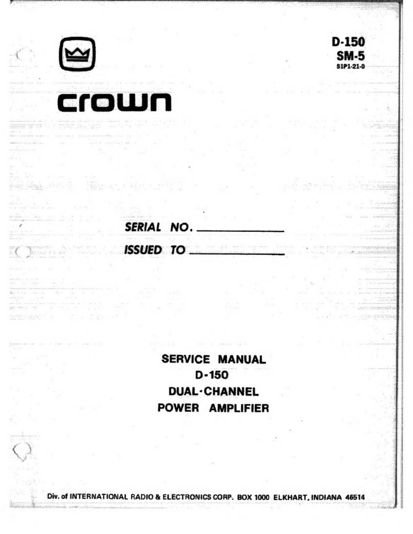 Crown D-150 User manual