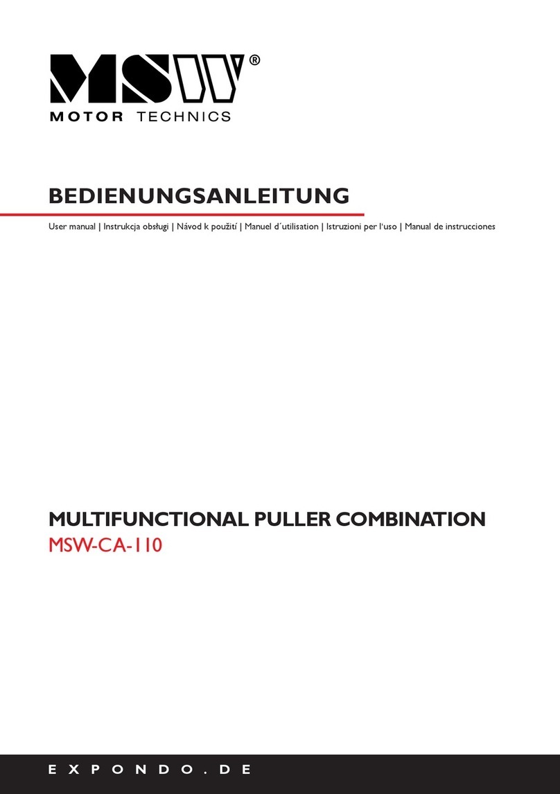 MSW Motor Technics MSW-CA-110 user manual