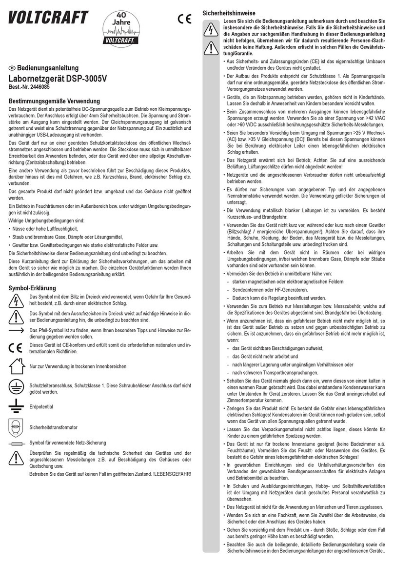 VOLTCRAFT DSP-3005V User manual