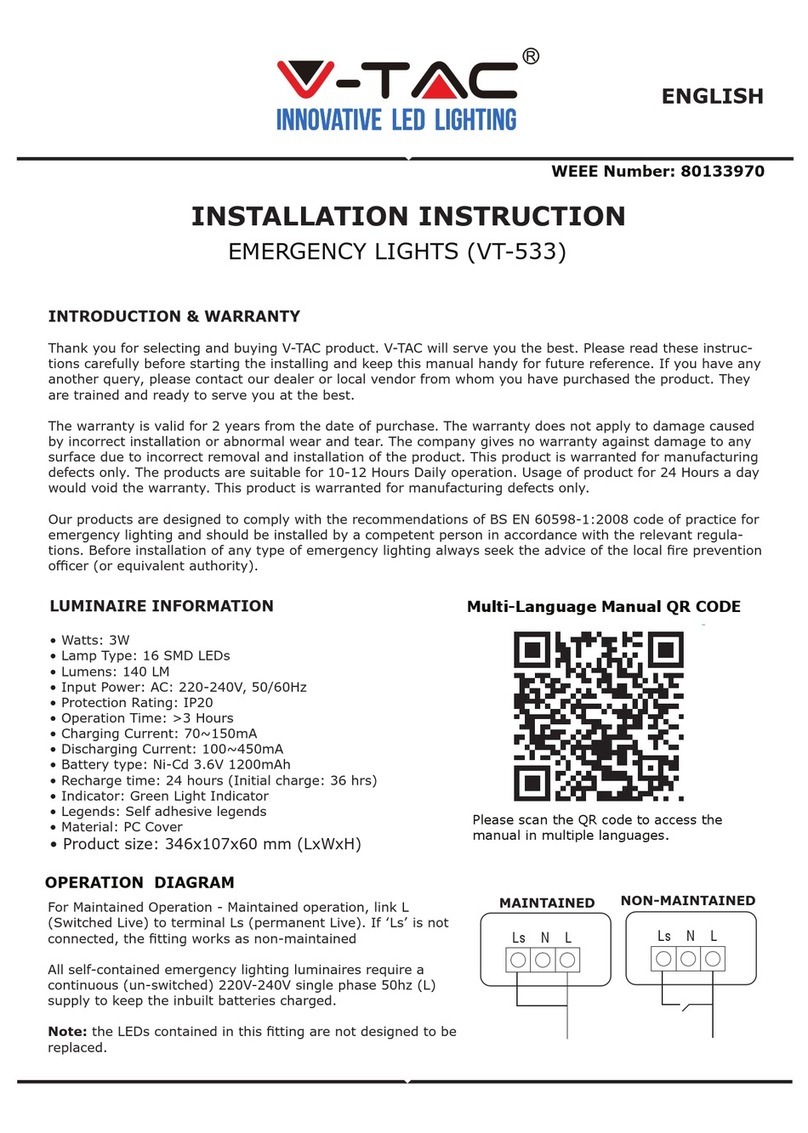 V-TAC VT-533 Installation instruction