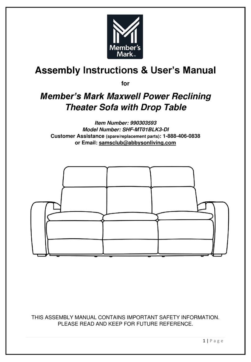 Members Mark Maxwell SHF-MT01BLK3-DI Owner's manual
