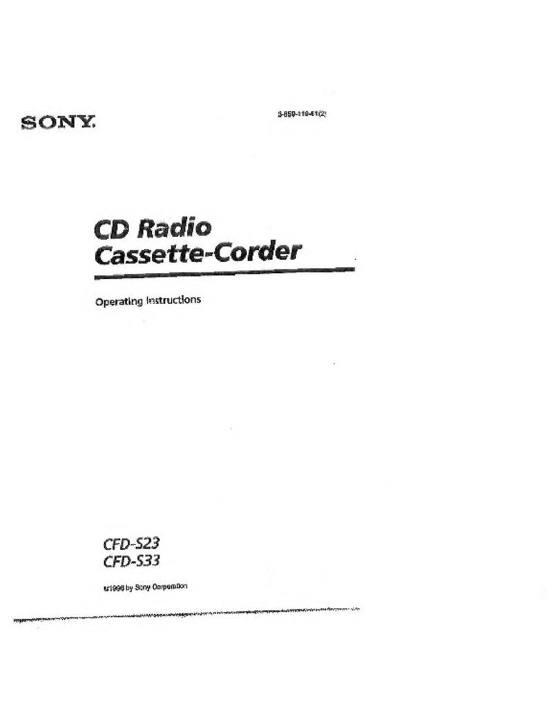 Sony CFD-523 operating instructions