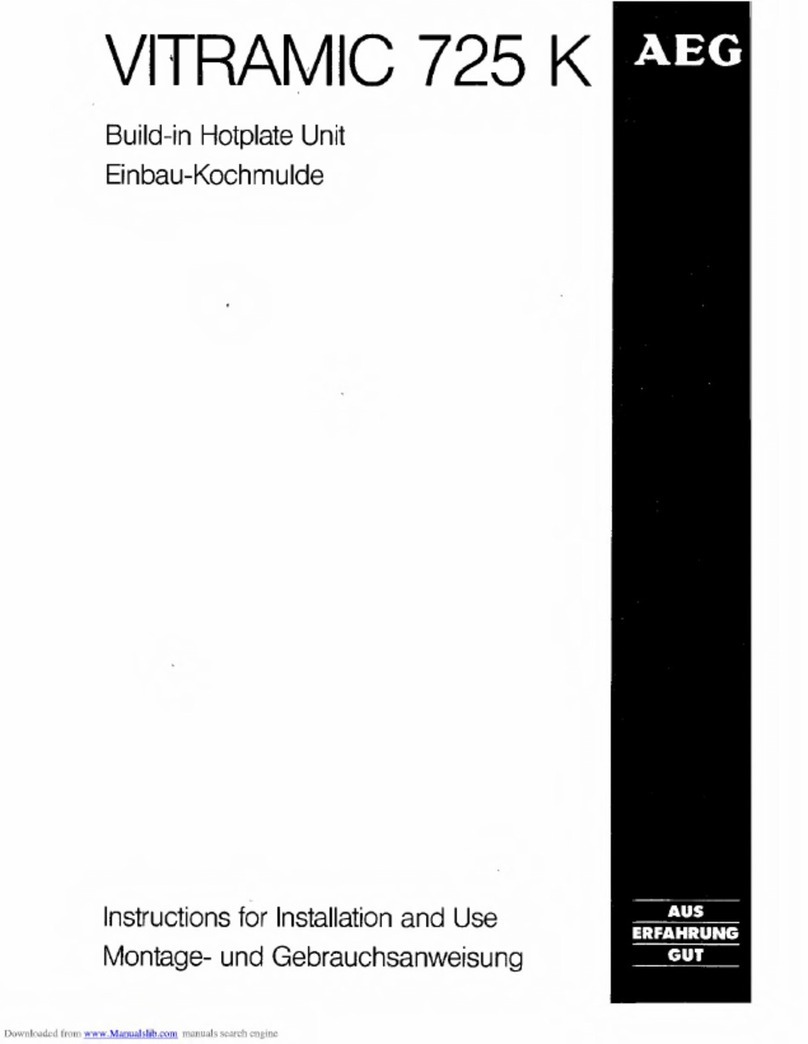 AEG VITRAMIC 725K User manual