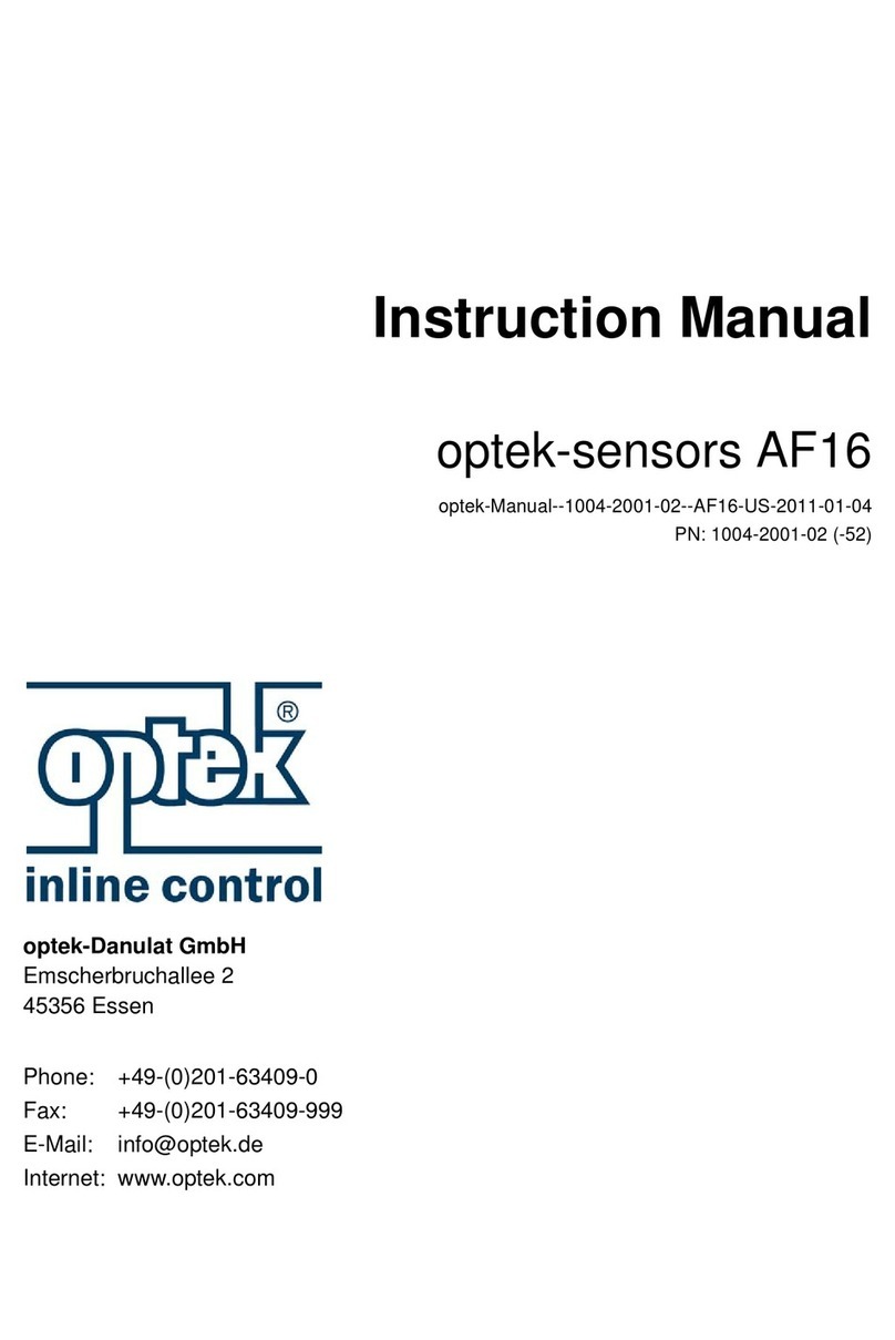 Optek AF16 instruction manual