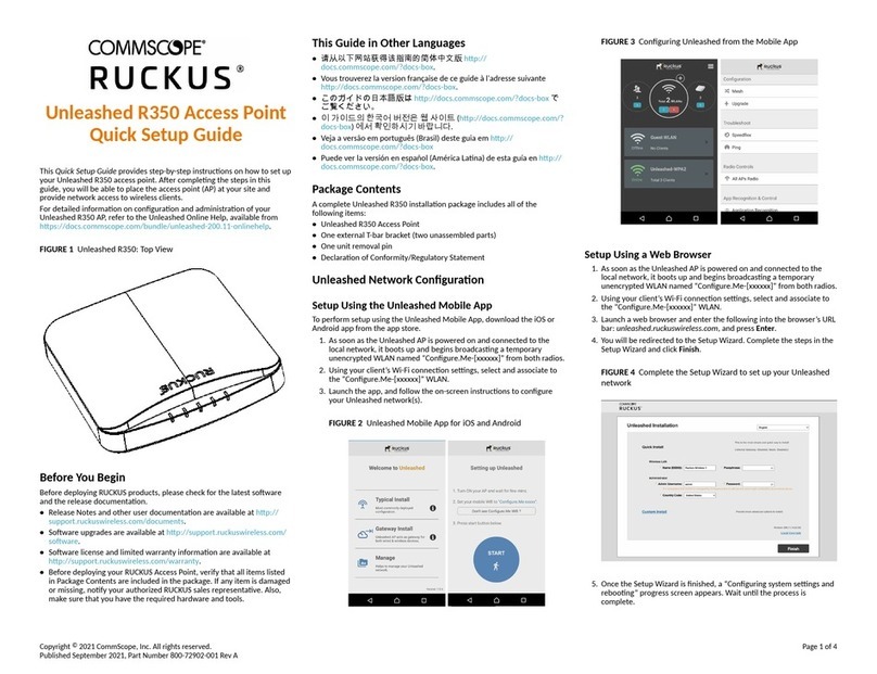 CommScope RUCKUS Unleashed R350 Quick setup guide