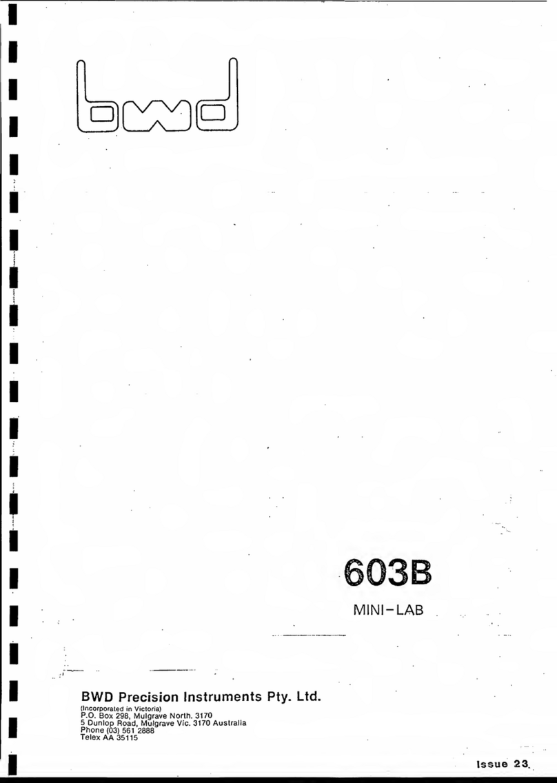 BWD MINI-LAB 603B manual