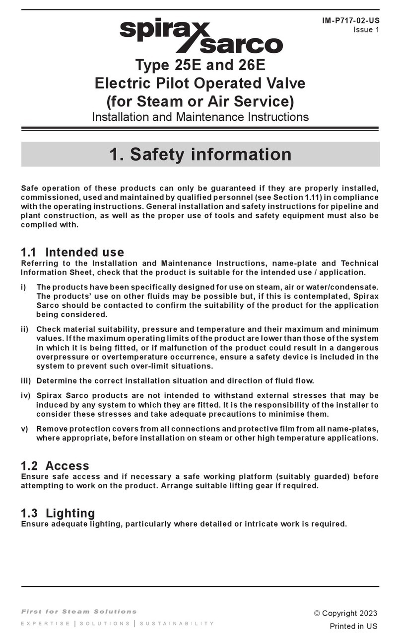 Spirax Sarco 25E User manual