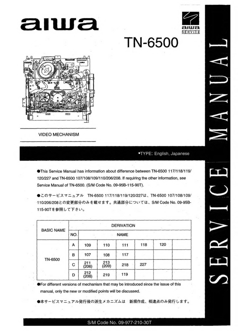 Aiwa TN-6500 User manual Aiwa TN-6500 User manual