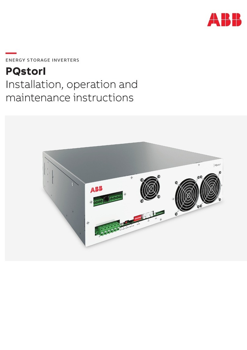 ABB PQstorI Installation, operation and maintenance instructions