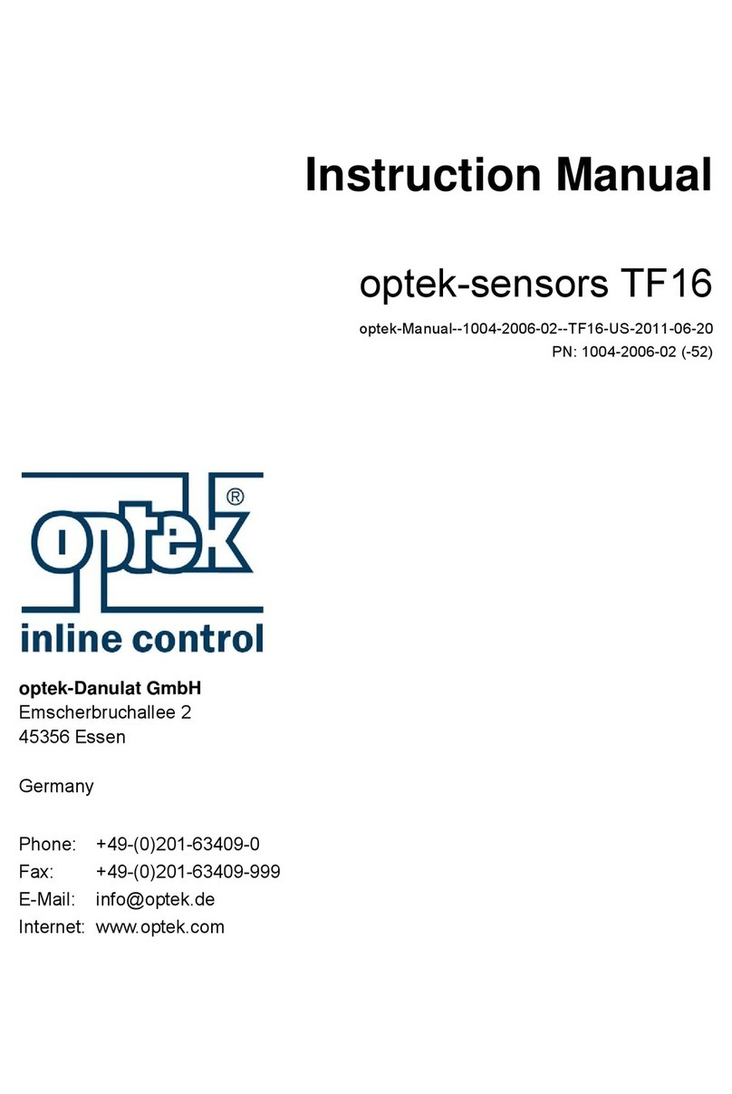 Optek TF16 User manual