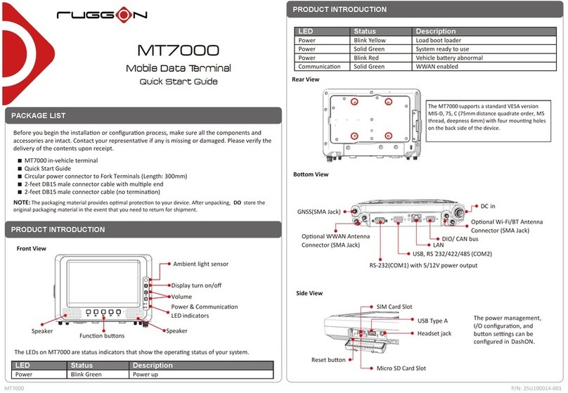 RuggON MT7000 User manual