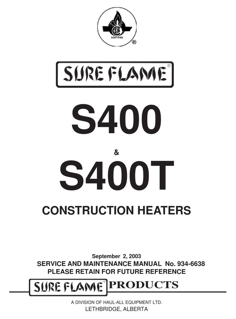 Haul-All Equipment SURE FLAME S400 Service and maintenance manual