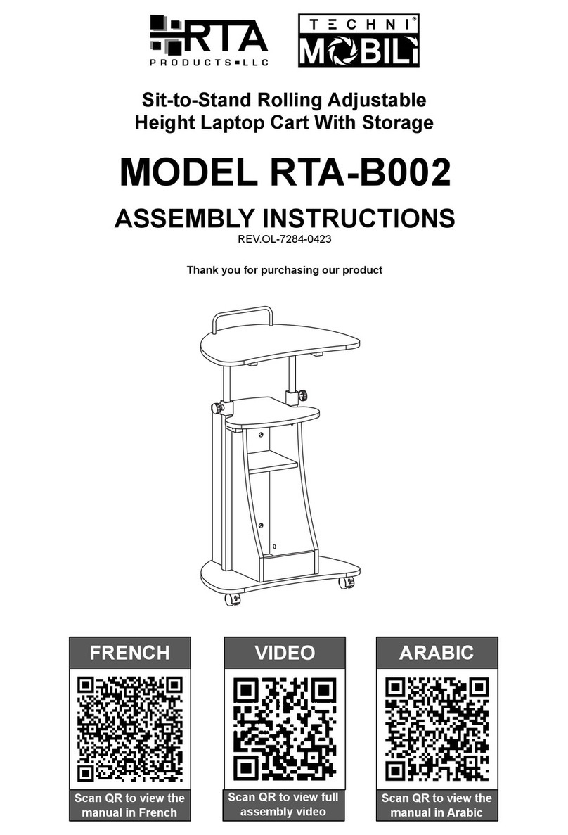 RTA Products RTA-B002 User manual RTA Products RTA-B002 User manual