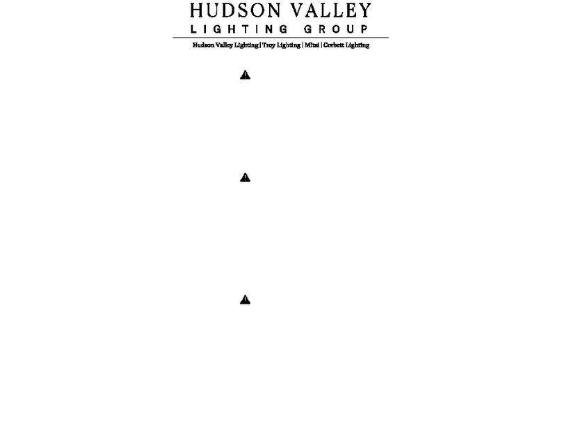 HUDSON VALLEY LIGHTING NOHO installation instructions
