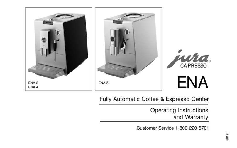Jura ENA 3 Operating instructions and warranty Jura ENA 3 Operating instructions and warranty