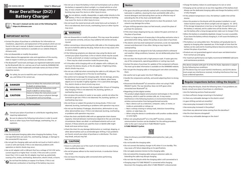 Shimano RD-R8150 User manual