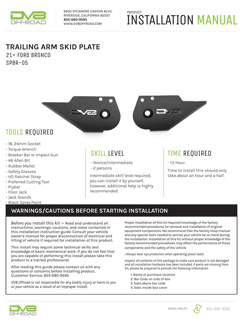 DV8 OFFROAD SPBR-05 installation manual DV8 OFFROAD SPBR-05 installation manual