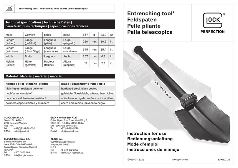 GLOCK Entrenching tool Instructions for use