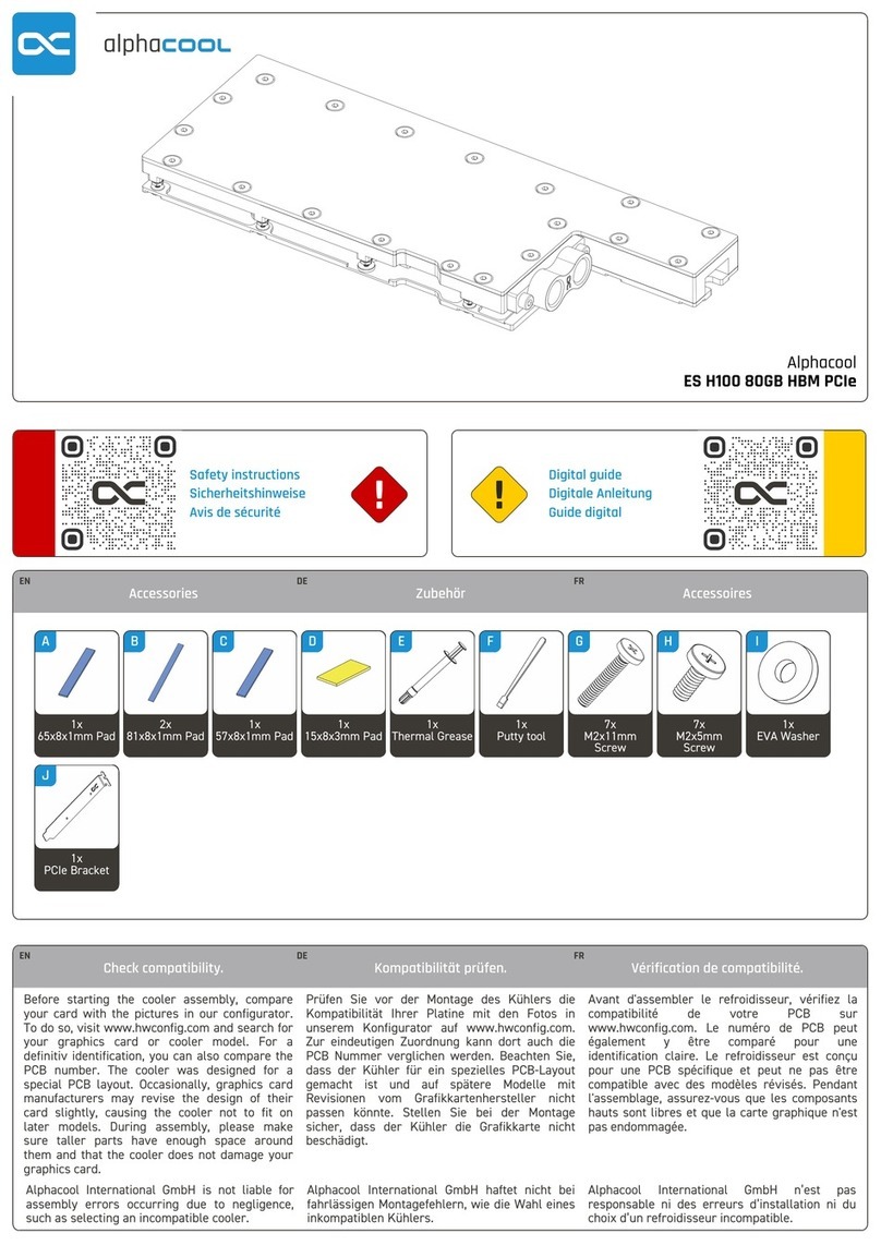 Alphacool ES H100 80GB HBM PCIe User manual