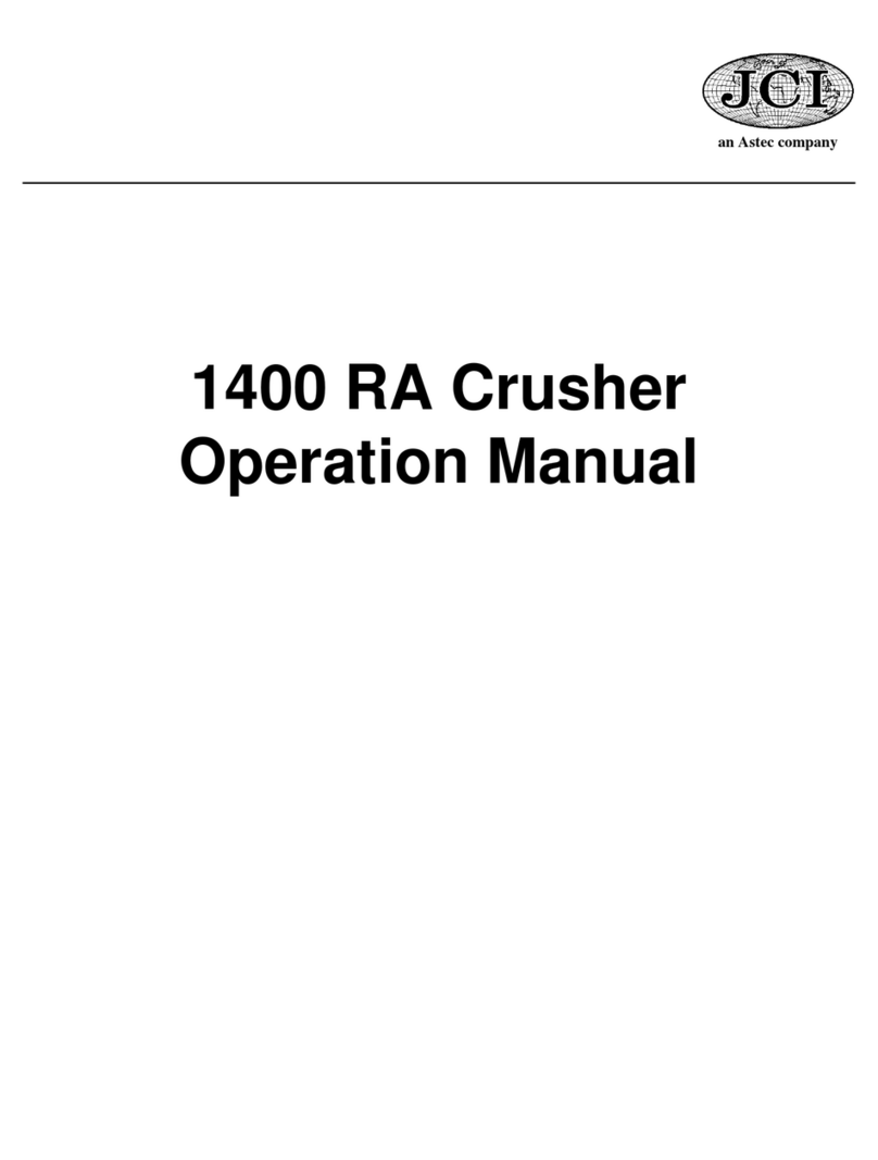ASTEC JCI 1400 RA Operation manual