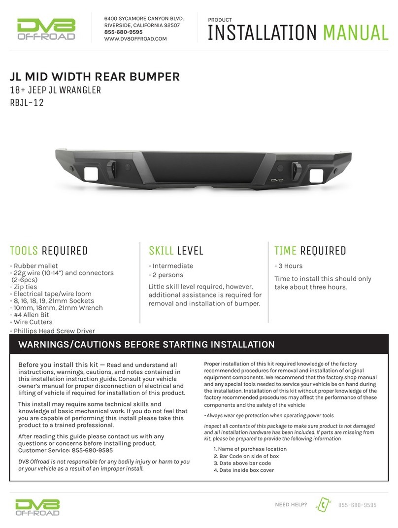 DV8 OFFROAD RBJL-12 User manual