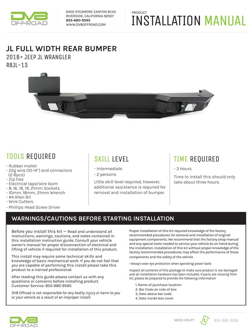 DV8 OFFROAD RBJL-13 installation manual