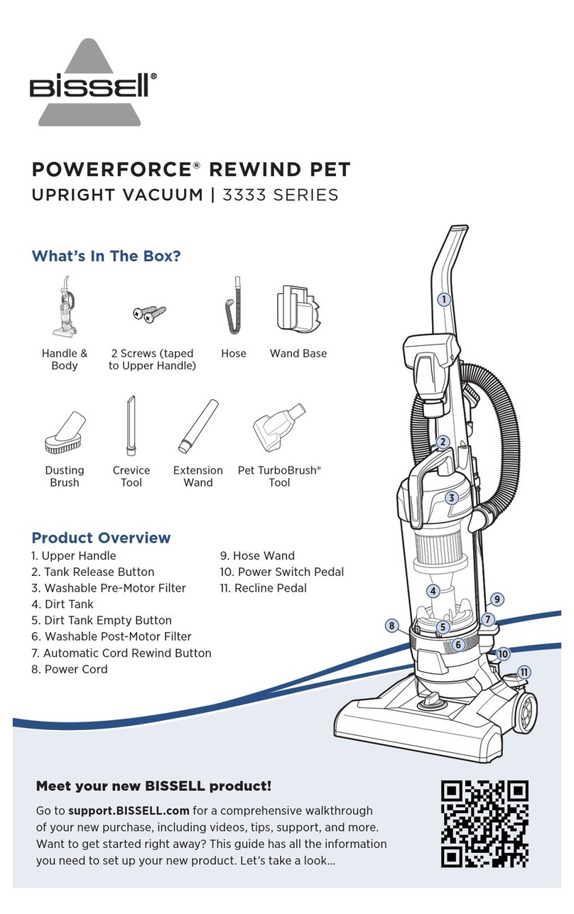 Bissell POWERFORCE REWIND PET User manual
