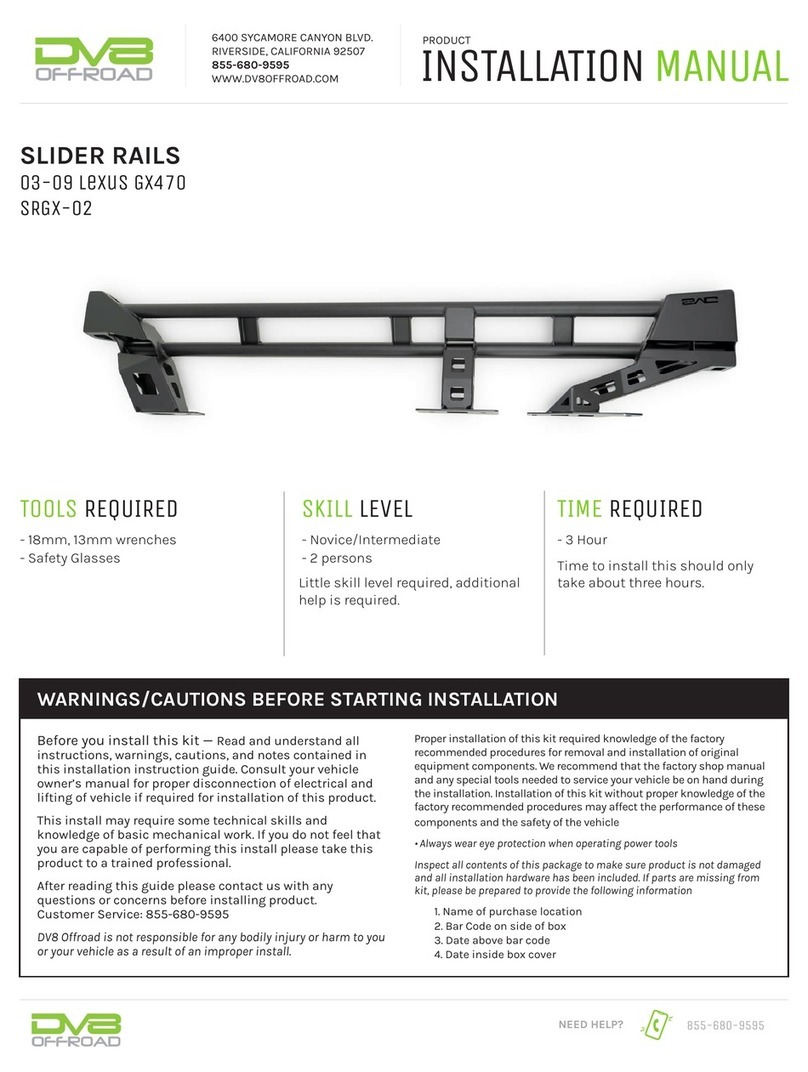 DV8 OFFROAD SRGX-02 installation manual