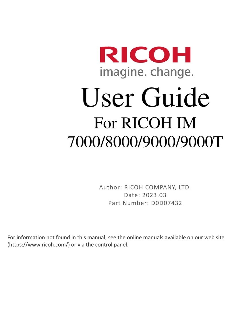 Ricoh IM 7000 User manual