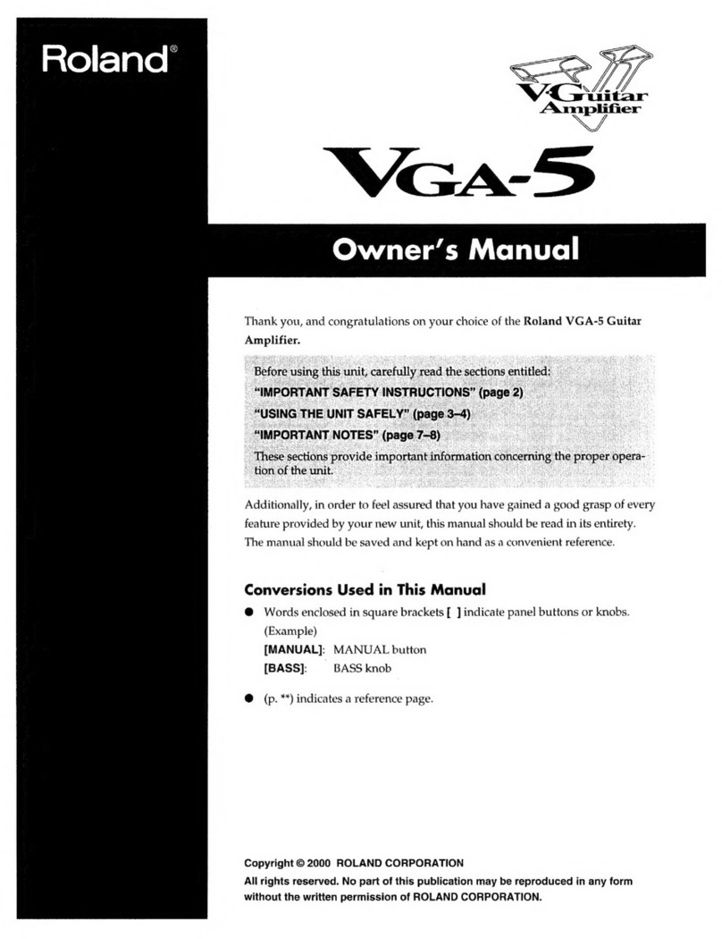 Roland VGA-5 User manual