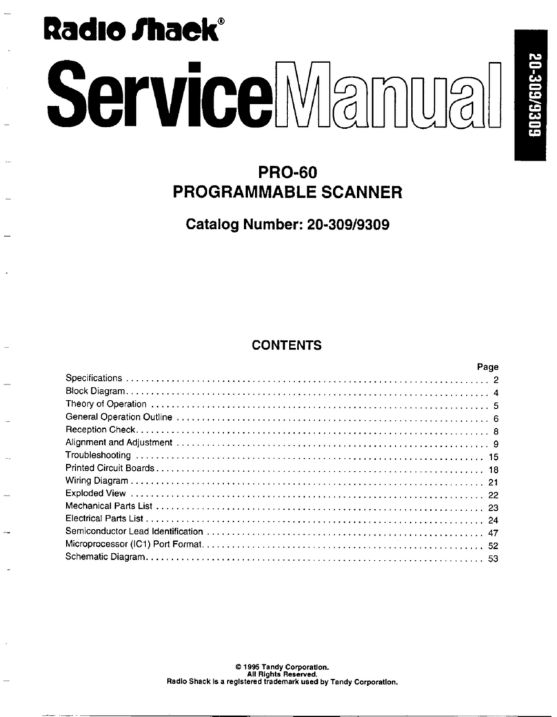 Radio Shack Pro-60 User manual
