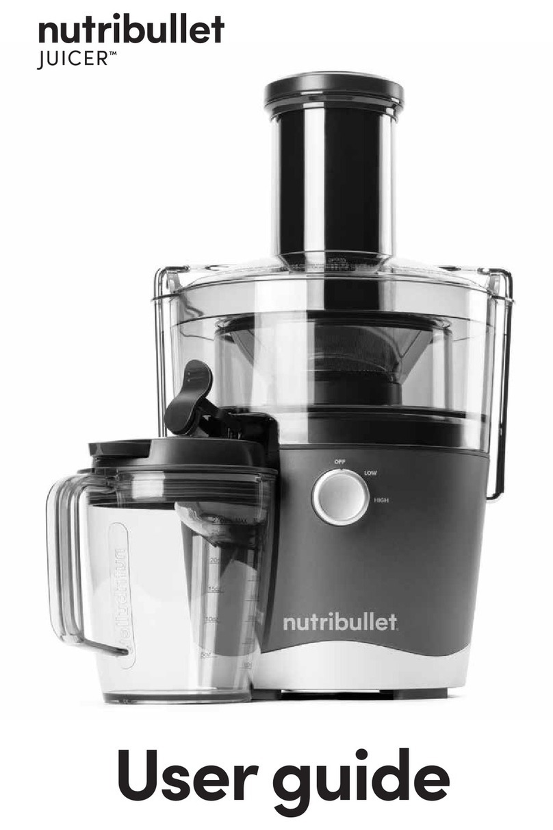 NUTRIBULLET Juicer User manual NUTRIBULLET Juicer User manual