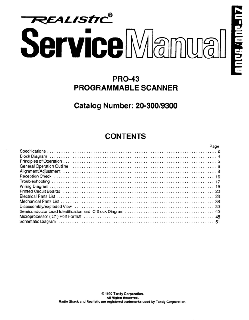 Tandy Realistic PRO-43 Service manual