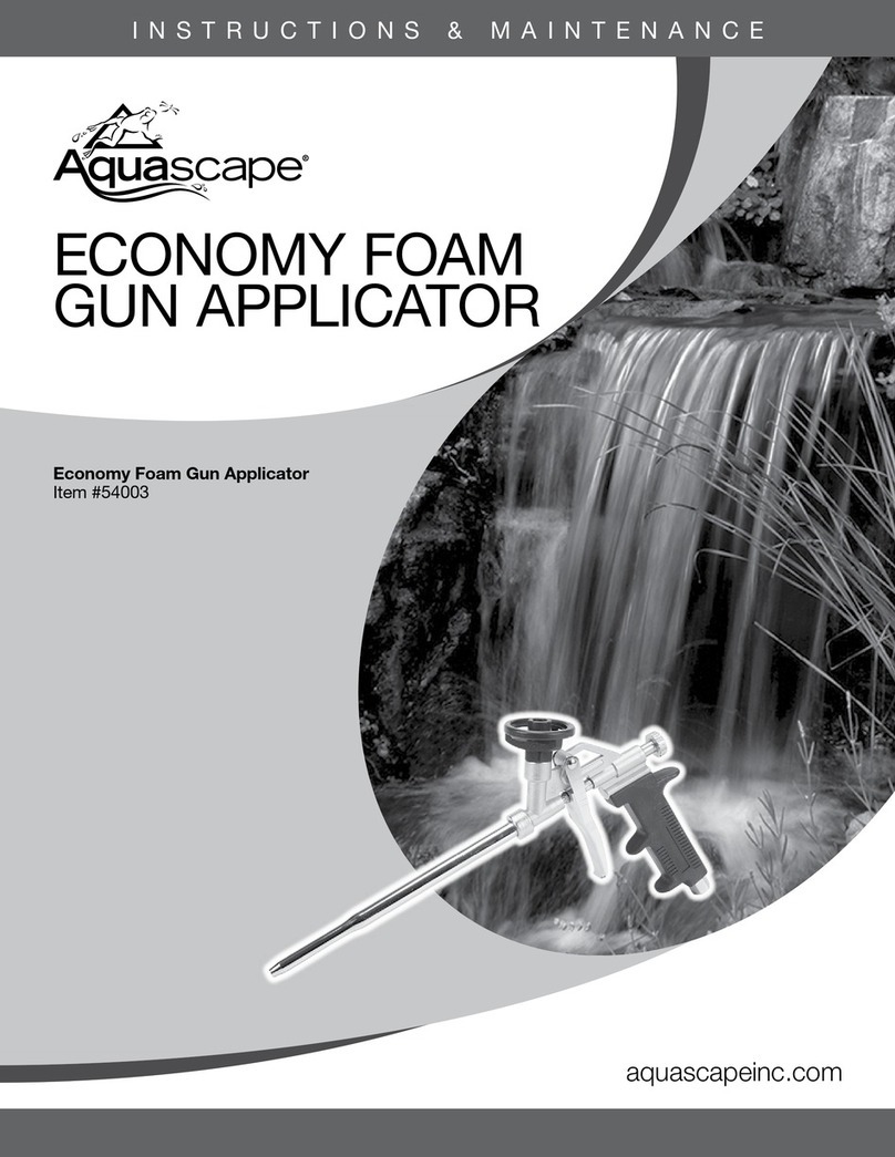 AquaScape Economy Foam Gun Applicator Installation instructions & maintenance AquaScape Economy Foam Gun Applicator Installation instructions & maintenance