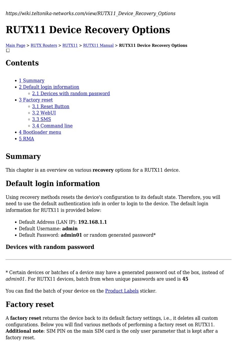 Teltonika RUTX11 User manual