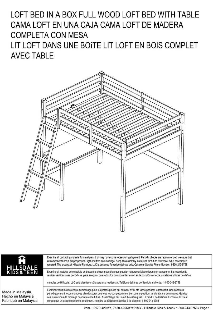 Hillsdale Furniture 2179-420MY manual