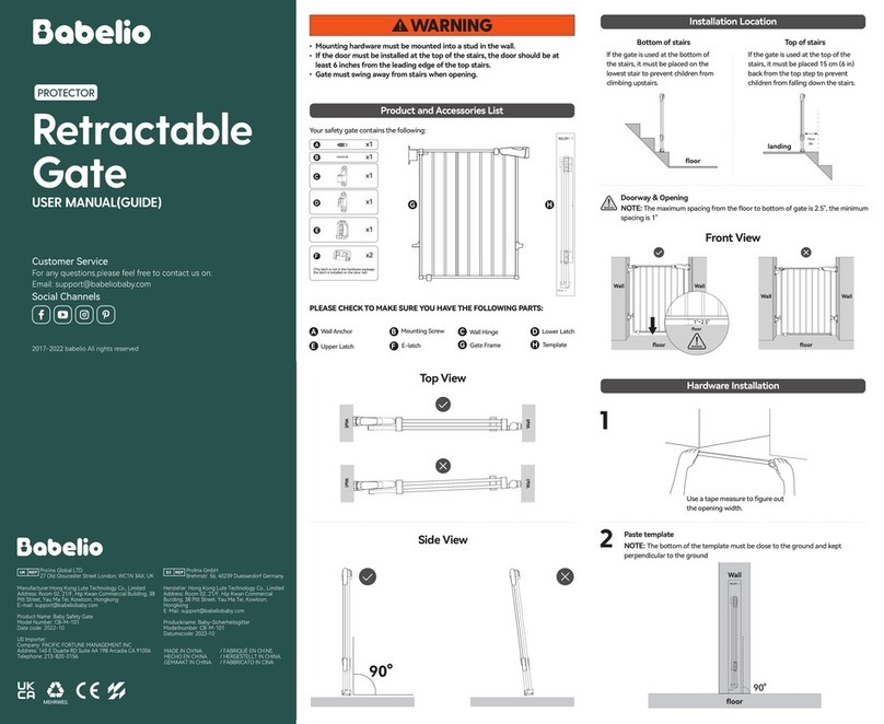 Babelio Retractable Gate user manual