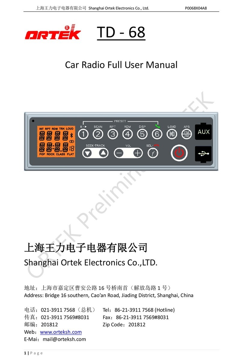 Ortek TD-68 Full user manual