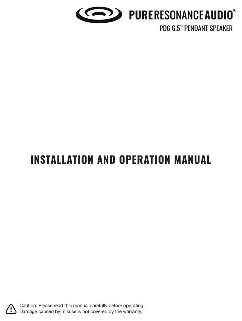Pure Resonance Audio PD6 Installation and operation manual